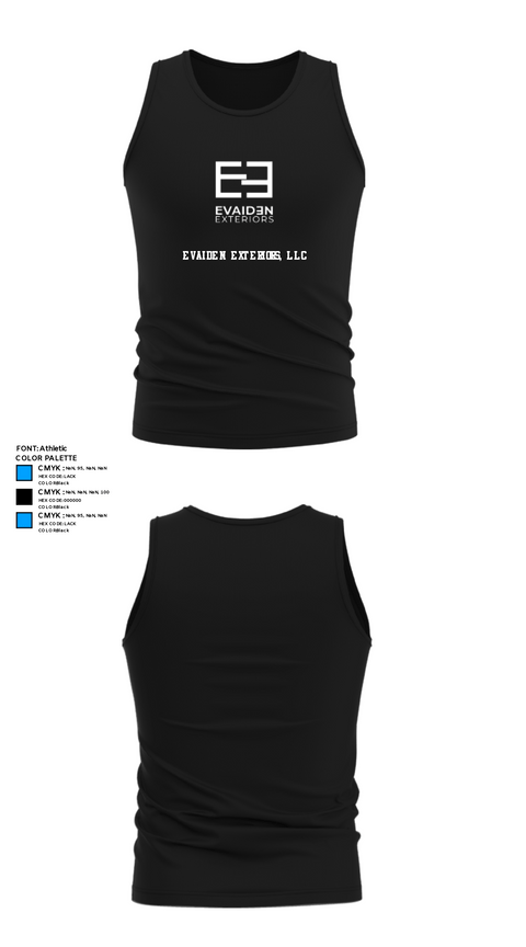 Tank Top, EVAIDEN EXTERIORS, LLC, , Teamtime, Team time, sublimation, custom sports apparel, team uniforms, spirit wear, spiritwear, sports uniforms, custom shirts, team store, custom team store, fundraiser sports, apparel fundraiser