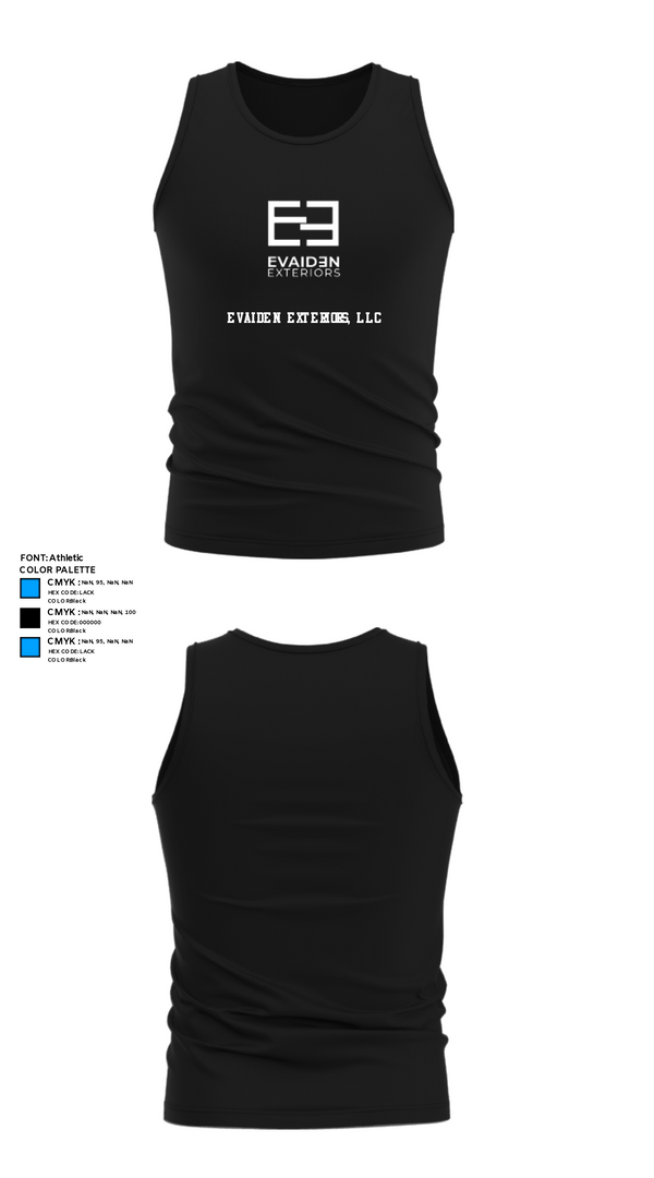Tank Top, EVAIDEN EXTERIORS, LLC, , Teamtime, Team time, sublimation, custom sports apparel, team uniforms, spirit wear, spiritwear, sports uniforms, custom shirts, team store, custom team store, fundraiser sports, apparel fundraiser