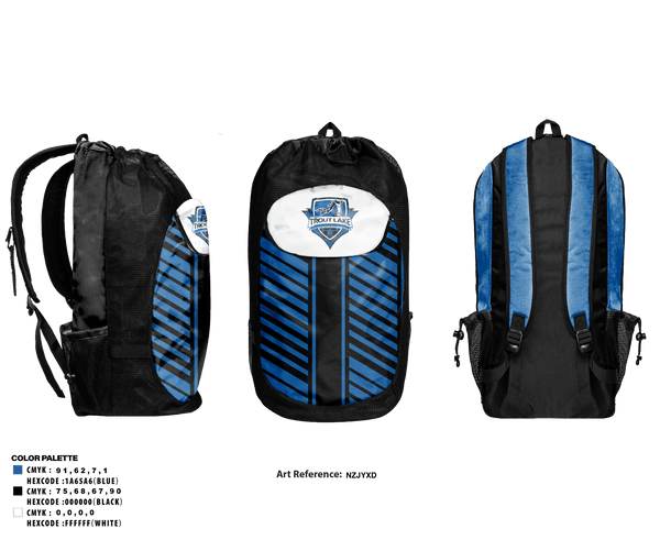 Gear Bag, Trout Lake High School Soccer, Men's Soccer, Teamtime, Team time, sublimation, custom sports apparel, team uniforms, spirit wear, spiritwear, sports uniforms, custom shirts, team store, custom team store, fundraiser sports, apparel fundraiser