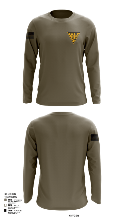 New Jersey state police 11429252 Long Sleeve Performance Shirt - 135