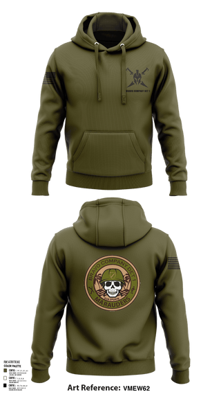 Hoodie, Bravo Company Det 1 Recruiting and Retention Battalion, National Guard, Teamtime, Team time, sublimation, custom sports apparel, team uniforms, spirit wear, spiritwear, sports uniforms, custom shirts, team store, custom team store, fundraiser sports, apparel fundraiser