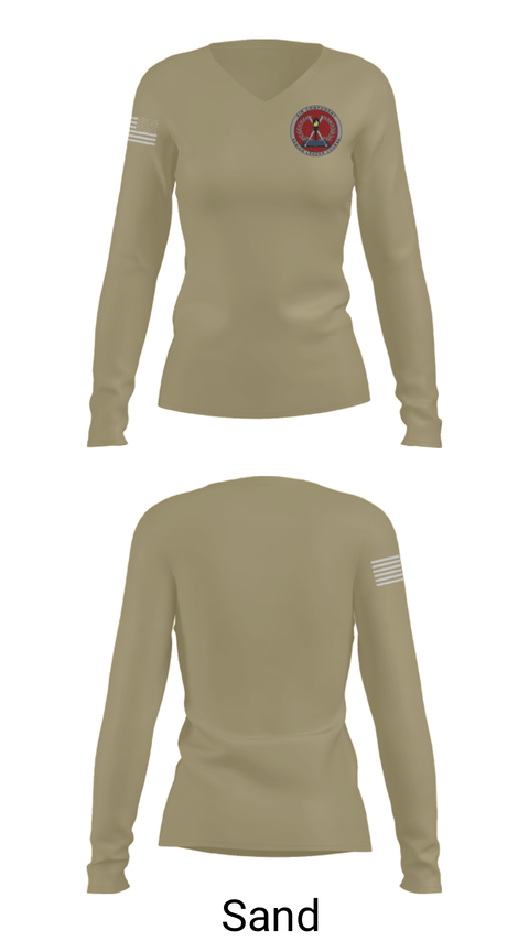 Women's Long Sleeve Vneck Shirt, 705 TRS, Air Force, Teamtime, Team time, sublimation, custom sports apparel, team uniforms, spirit wear, spiritwear, sports uniforms, custom shirts, team store, custom team store, fundraiser sports, apparel fundraiser