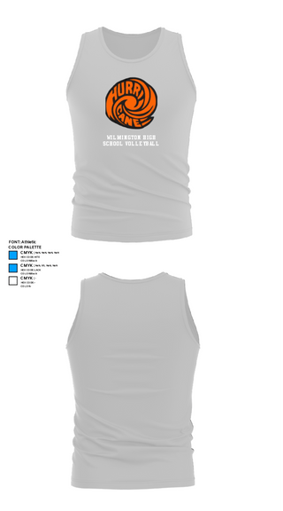 Tank Top, Wilmington High School Volleyball, Women's Volleyball, Teamtime, Team time, sublimation, custom sports apparel, team uniforms, spirit wear, spiritwear, sports uniforms, custom shirts, team store, custom team store, fundraiser sports, apparel fundraiser