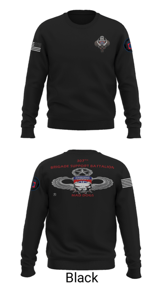 Crew Neck Sweatshirt, 307th bsb, Army, Teamtime, Team time, sublimation, custom sports apparel, team uniforms, spirit wear, spiritwear, sports uniforms, custom shirts, team store, custom team store, fundraiser sports, apparel fundraiser