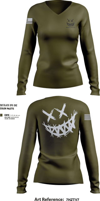 Womens Long Sleeve Vneck Shirt, We are The already dead, , Teamtime, Team time, sublimation, custom sports apparel, team uniforms, spirit wear, spiritwear, sports uniforms, custom shirts, team store, custom team store, fundraiser sports, apparel fundraiser