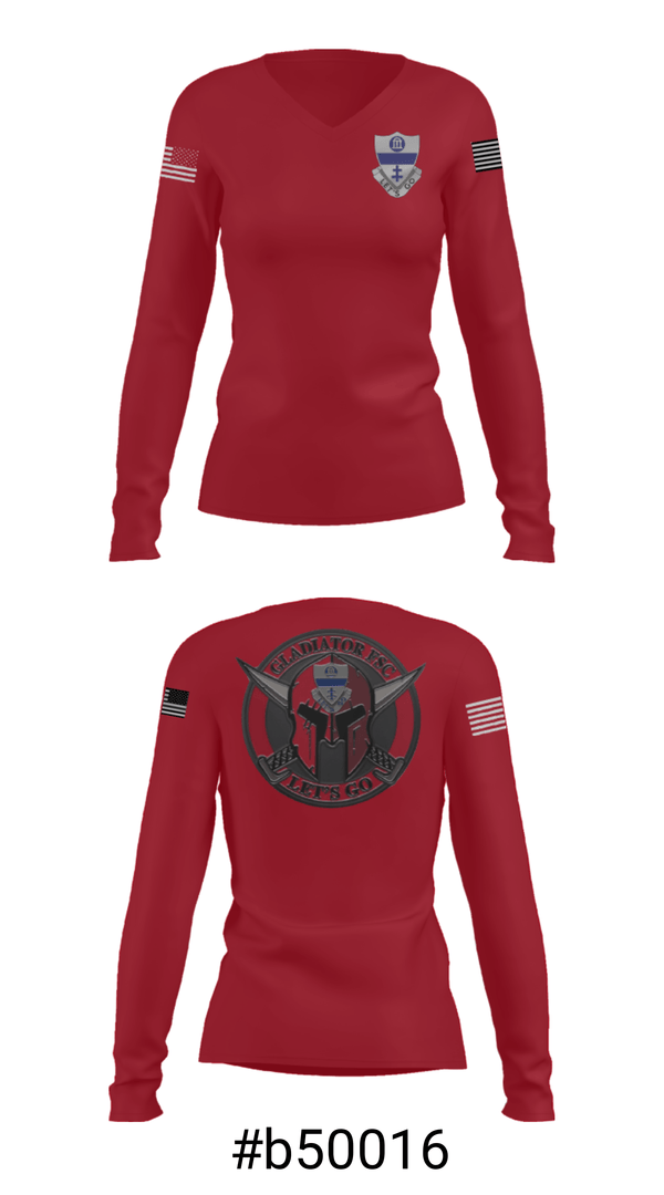 Women's Long Sleeve Vneck Shirt, Golf Company 1-325 AIR, Army, Teamtime, Team time, sublimation, custom sports apparel, team uniforms, spirit wear, spiritwear, sports uniforms, custom shirts, team store, custom team store, fundraiser sports, apparel fundraiser