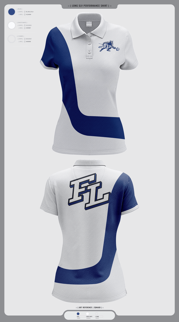 Womens Short Sleeve Performance Polo, Fort Lupton, Women's Volleyball, Teamtime, Team time, sublimation, custom sports apparel, team uniforms, spirit wear, spiritwear, sports uniforms, custom shirts, team store, custom team store, fundraiser sports, apparel fundraiser