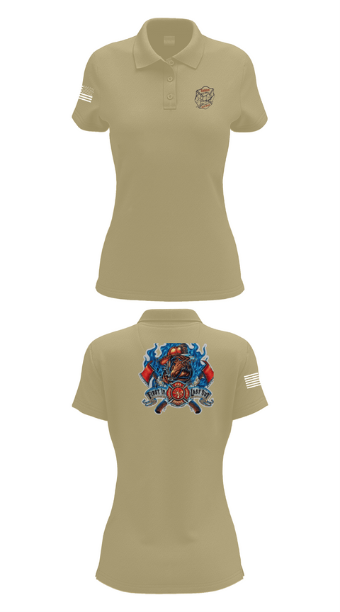 Womens Short Sleeve Performance Polo, Golden Fire Dept., , Teamtime, Team time, sublimation, custom sports apparel, team uniforms, spirit wear, spiritwear, sports uniforms, custom shirts, team store, custom team store, fundraiser sports, apparel fundraiser