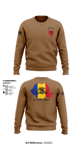 Crew Neck Sweatshirt, 1221st TC, National Guard, Teamtime, Team time, sublimation, custom sports apparel, team uniforms, spirit wear, spiritwear, sports uniforms, custom shirts, team store, custom team store, fundraiser sports, apparel fundraiser