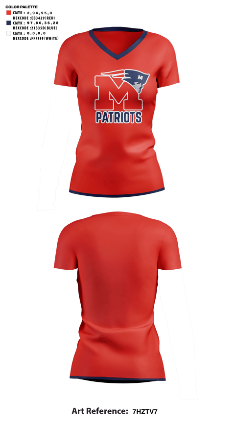 Womens Short Sleeve Vneck Shirt, Marion High School Cheer, Cheer, Teamtime, Team time, sublimation, custom sports apparel, team uniforms, spirit wear, spiritwear, sports uniforms, custom shirts, team store, custom team store, fundraiser sports, apparel fundraiser