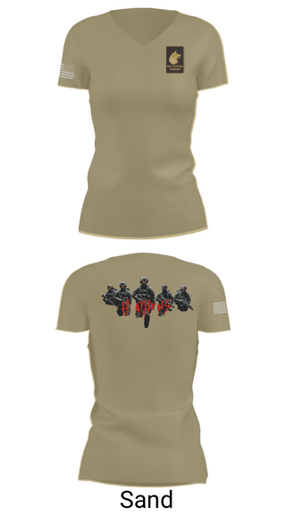 Women's Short Sleeve Vneck Shirt, Alpha Company  2-27, Army, Teamtime, Team time, sublimation, custom sports apparel, team uniforms, spirit wear, spiritwear, sports uniforms, custom shirts, team store, custom team store, fundraiser sports, apparel fundraiser