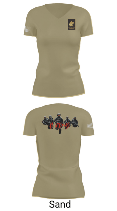 Alpha Company  2-27 48035421 Women's Short Sleeve V-neck Shirt - 88