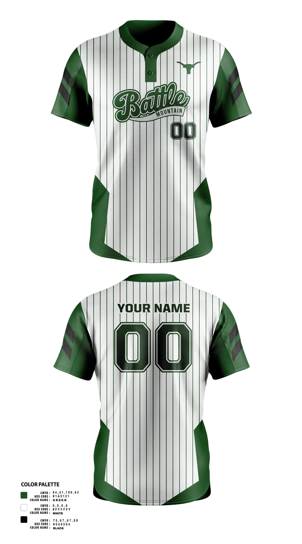 Two Button Softball Jersey, Battle Mountain Softball, Softball, Teamtime, Team time, sublimation, custom sports apparel, team uniforms, spirit wear, spiritwear, sports uniforms, custom shirts, team store, custom team store, fundraiser sports, apparel fundraiser