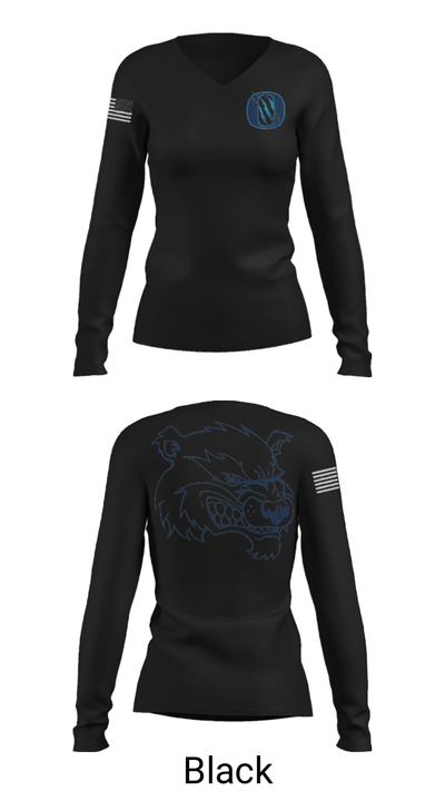 Oxford Pop Warner Football And Cheer 96398597 Women's Long Sleeve V-neck Shirt - 35