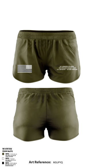 Ranger Panties, 1st Armored Division - 3rd Brigade Combat Team - 2-5 Infantry Action Company, Army, Teamtime, Team time, sublimation, custom sports apparel, team uniforms, spirit wear, spiritwear, sports uniforms, custom shirts, team store, custom team store, fundraiser sports, apparel fundraiser