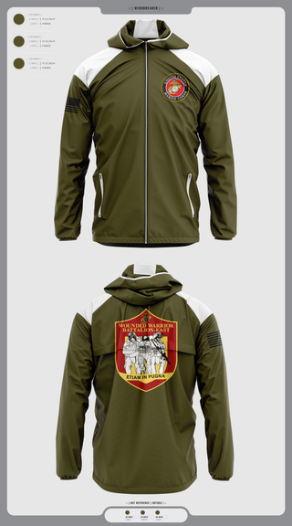 Windbreaker, Wounded warrior battalion east, Marines, Teamtime, Team time, sublimation, custom sports apparel, team uniforms, spirit wear, spiritwear, sports uniforms, custom shirts, team store, custom team store, fundraiser sports, apparel fundraiser