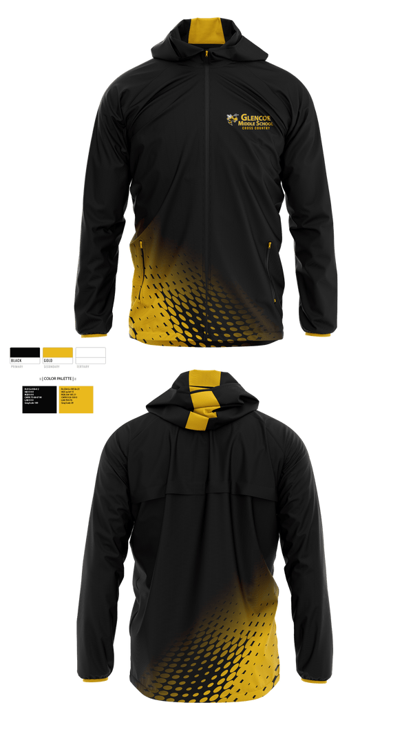 Windbreaker, Glencoe High School Cross Country, Cross Country, Teamtime, Team time, sublimation, custom sports apparel, team uniforms, spirit wear, spiritwear, sports uniforms, custom shirts, team store, custom team store, fundraiser sports, apparel fundraiser