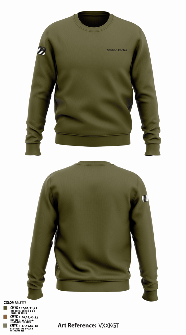 Crew Neck Sweatshirt, Station Cortez, Coast Guard, Teamtime, Team time, sublimation, custom sports apparel, team uniforms, spirit wear, spiritwear, sports uniforms, custom shirts, team store, custom team store, fundraiser sports, apparel fundraiser