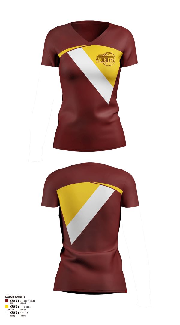 Womens Short Sleeve Vneck Shirt, Ellicottville Central Middle School Basketball, Women's Basketball, Teamtime, Team time, sublimation, custom sports apparel, team uniforms, spirit wear, spiritwear, sports uniforms, custom shirts, team store, custom team store, fundraiser sports, apparel fundraiser