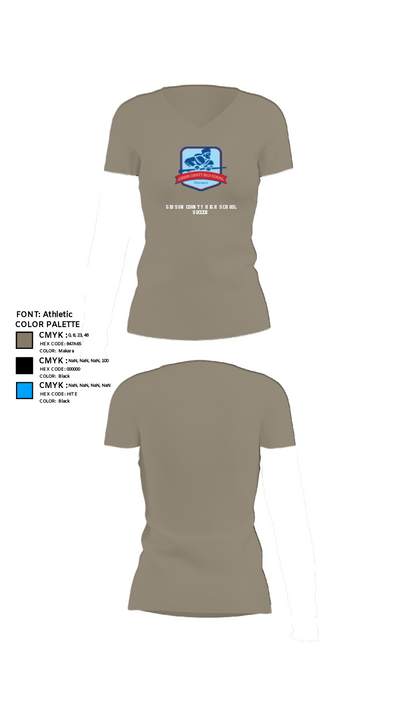 Gibson County High School Soccer 62216524 Women's Short Sleeve V-neck Shirt - 20