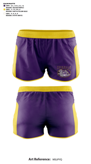 Womens Shorts, Ingalls Junior High School Cross Country, Cross Country, Teamtime, Team time, sublimation, custom sports apparel, team uniforms, spirit wear, spiritwear, sports uniforms, custom shirts, team store, custom team store, fundraiser sports, apparel fundraiser