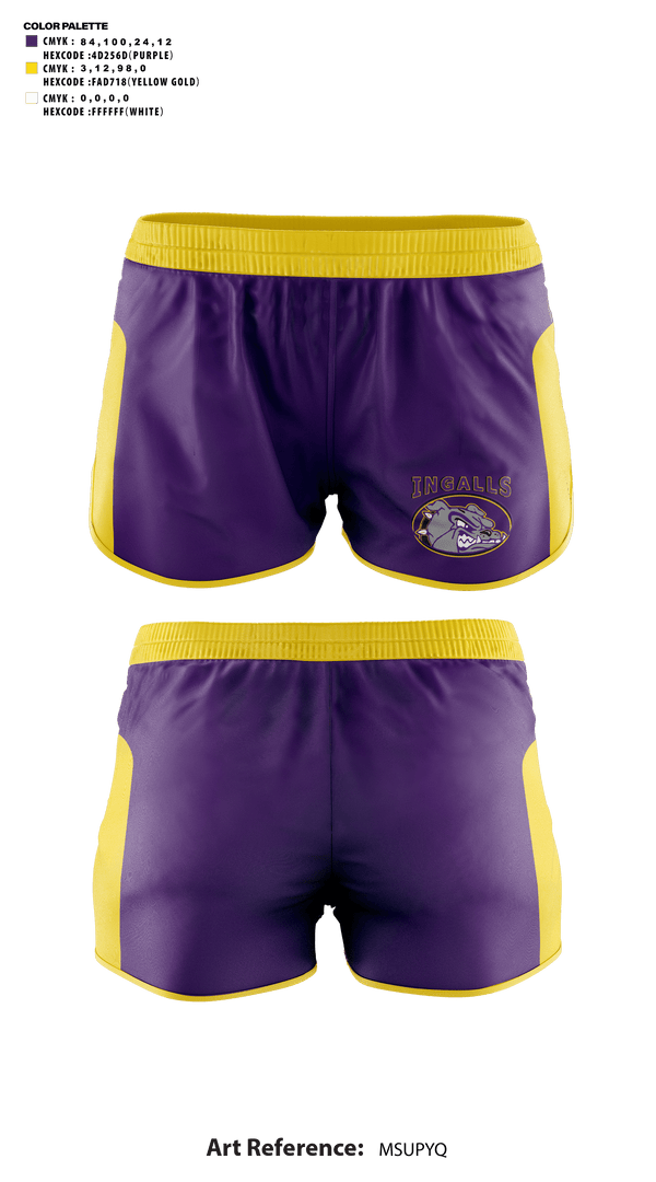 Womens Shorts, Ingalls Junior High School Cross Country, Cross Country, Teamtime, Team time, sublimation, custom sports apparel, team uniforms, spirit wear, spiritwear, sports uniforms, custom shirts, team store, custom team store, fundraiser sports, apparel fundraiser