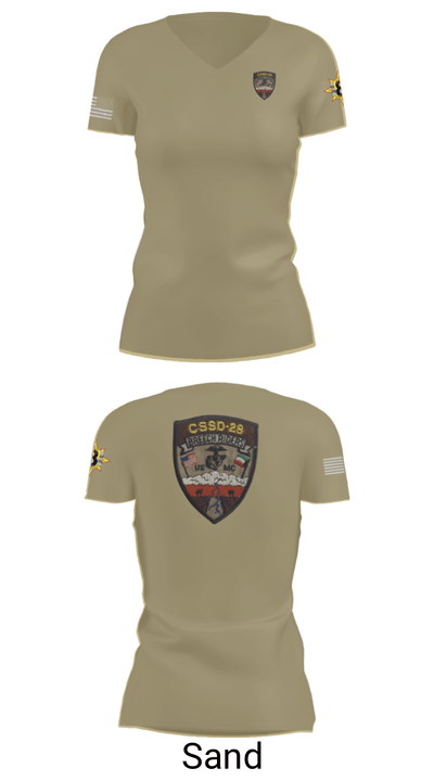CSSD 28 45514378 Women's Short Sleeve V-neck Shirt - 88