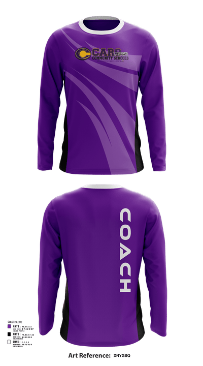 Caro High School Volleyball 92825459 Long Sleeve Performance Shirt - 127