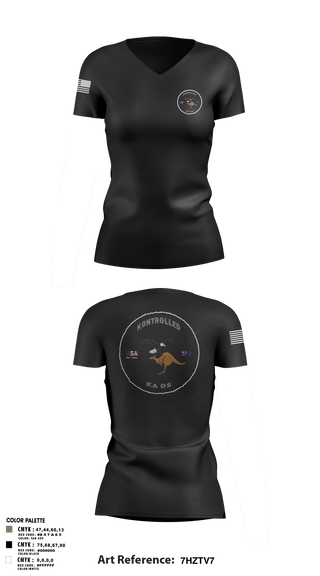 Womens Short Sleeve Vneck Shirt, Kontrolled Kaos, , Teamtime, Team time, sublimation, custom sports apparel, team uniforms, spirit wear, spiritwear, sports uniforms, custom shirts, team store, custom team store, fundraiser sports, apparel fundraiser