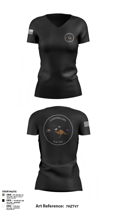Kontrolled Kaos 22846170 Women's Short Sleeve V-neck Shirt - 3