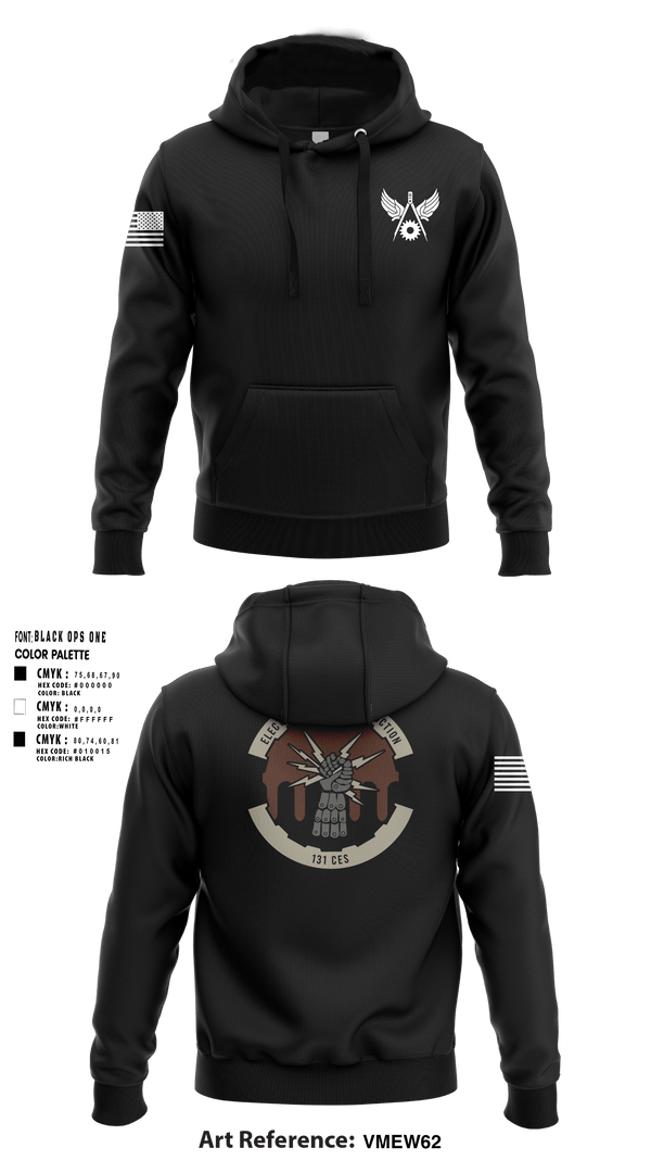Hoodie, 131st CES131st CES Power Pro, , Teamtime, Team time, sublimation, custom sports apparel, team uniforms, spirit wear, spiritwear, sports uniforms, custom shirts, team store, custom team store, fundraiser sports, apparel fundraiser