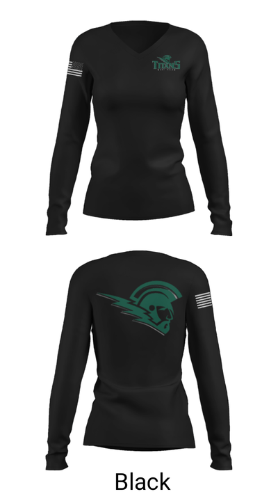 West Salem High School Cheer 17406902 Women's Long Sleeve V-neck Shirt - 35