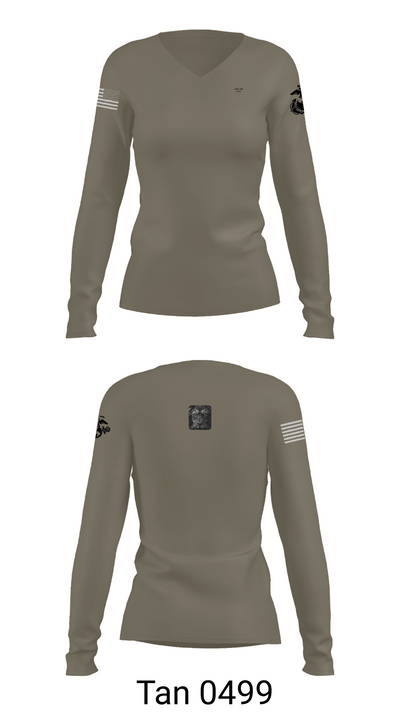 fobbs clothing 65474756 Women's Long Sleeve V-neck Shirt - 77