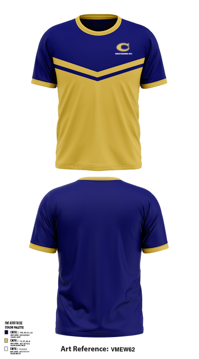 Christiansburg High School Golf Team 75319737 Short Sleeve Performance Shirt - 1