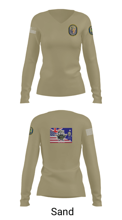 USS CANBERRA (LCS 30) 2170630 Women's Long Sleeve V-neck Shirt - 92