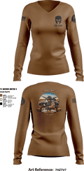 776 EABS 35184254 Women's Long Sleeve V-neck Shirt -1 3