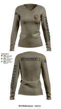 Detachment 1 27221981 Women's Long Sleeve V-neck Shirt - 15