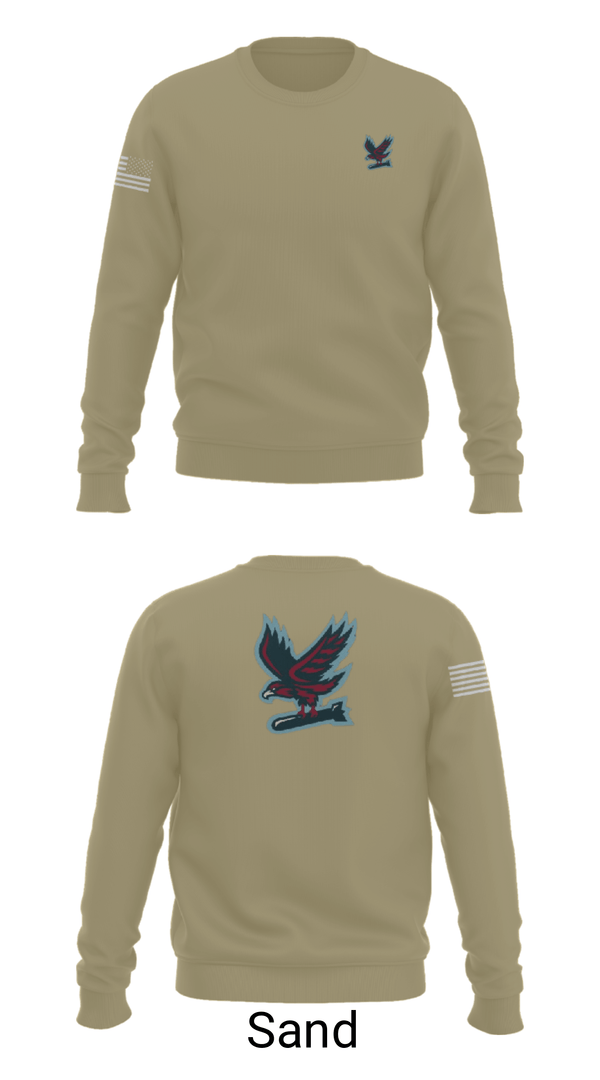 Crew Neck Sweatshirt, Hawksquad, Air Force, Teamtime, Team time, sublimation, custom sports apparel, team uniforms, spirit wear, spiritwear, sports uniforms, custom shirts, team store, custom team store, fundraiser sports, apparel fundraiser