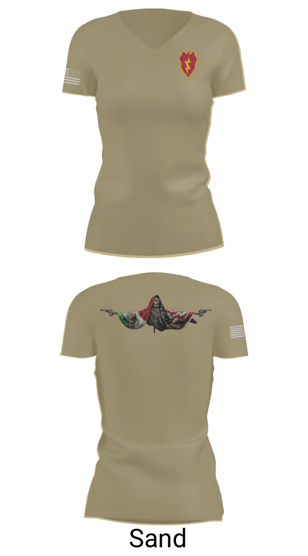 Women's Short Sleeve Vneck Shirt, 25th ID, Army, Teamtime, Team time, sublimation, custom sports apparel, team uniforms, spirit wear, spiritwear, sports uniforms, custom shirts, team store, custom team store, fundraiser sports, apparel fundraiser