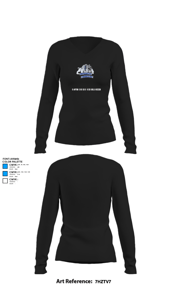 Womens Long Sleeve Vneck Shirt, Safford High School Soccer, Men's Soccer, Teamtime, Team time, sublimation, custom sports apparel, team uniforms, spirit wear, spiritwear, sports uniforms, custom shirts, team store, custom team store, fundraiser sports, apparel fundraiser