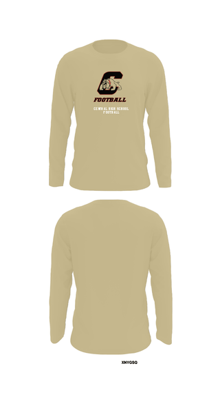 Long Sleeve Performance Shirt, Central High School Football, Football, Teamtime, Team time, sublimation, custom sports apparel, team uniforms, spirit wear, spiritwear, sports uniforms, custom shirts, team store, custom team store, fundraiser sports, apparel fundraiser