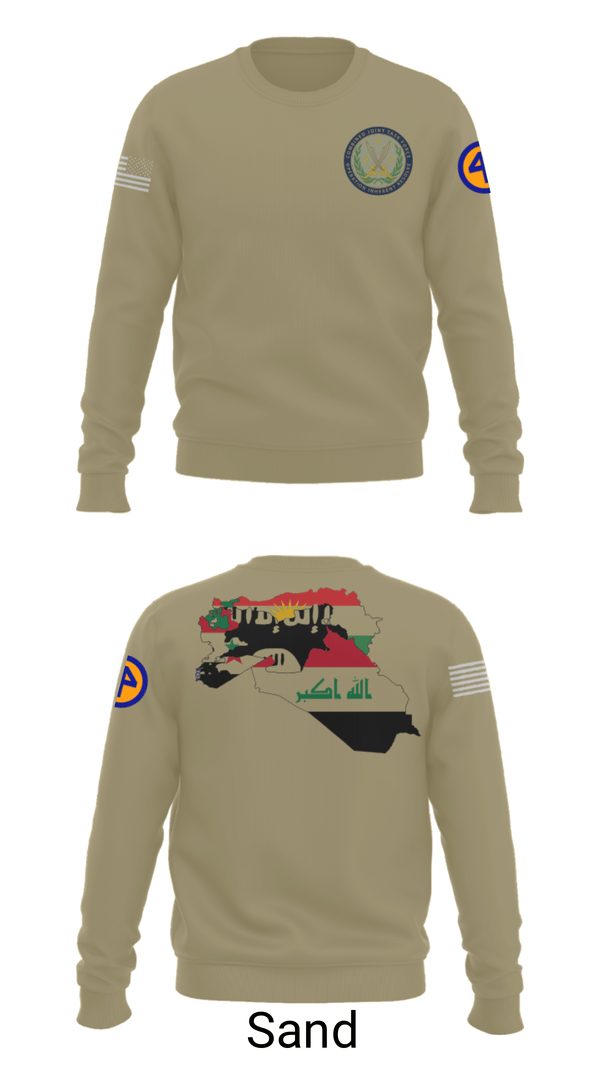 Crew Neck Sweatshirt, 44th ICBT, National Guard, Teamtime, Team time, sublimation, custom sports apparel, team uniforms, spirit wear, spiritwear, sports uniforms, custom shirts, team store, custom team store, fundraiser sports, apparel fundraiser