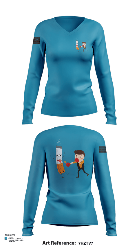 Womens Long Sleeve Vneck Shirt, La droga niños, Navy, Teamtime, Team time, sublimation, custom sports apparel, team uniforms, spirit wear, spiritwear, sports uniforms, custom shirts, team store, custom team store, fundraiser sports, apparel fundraiser
