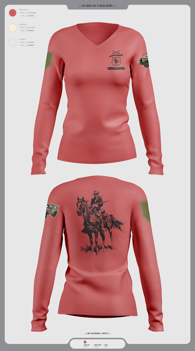 CGMCG 4385904 Women's Long Sleeve V-neck Shirt - 1