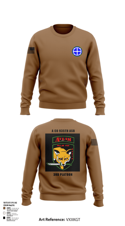 A co 935th ASB 3rd Platoon 87563624 Crew Neck Sweatshirt - 129