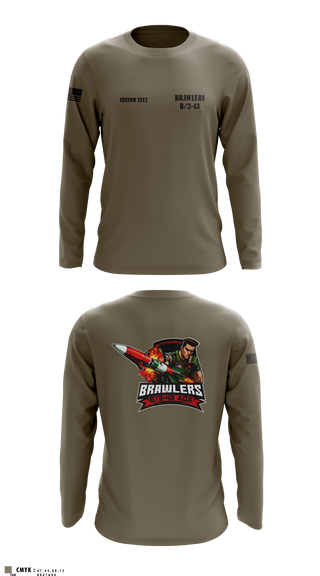 Long Sleeve Performance Shirt, Brawlers, Army, Teamtime, Team time, sublimation, custom sports apparel, team uniforms, spirit wear, spiritwear, sports uniforms, custom shirts, team store, custom team store, fundraiser sports, apparel fundraiser