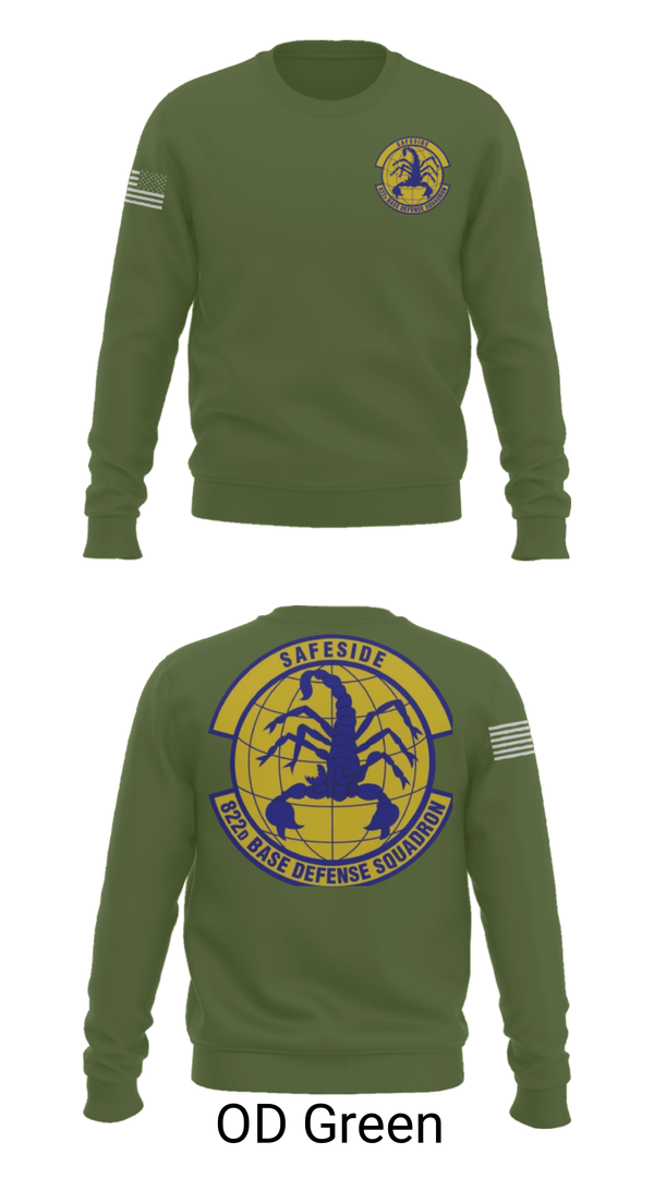 Crew Neck Sweatshirt, Safeside, Air Force, Teamtime, Team time, sublimation, custom sports apparel, team uniforms, spirit wear, spiritwear, sports uniforms, custom shirts, team store, custom team store, fundraiser sports, apparel fundraiser