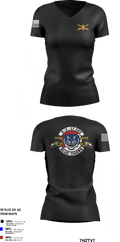 Delta Troop 3-17 CAV 34890879 Women's Short Sleeve V-neck Shirt - 20