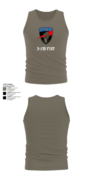 Tank Top, 3-172 FiST, Army, Teamtime, Team time, sublimation, custom sports apparel, team uniforms, spirit wear, spiritwear, sports uniforms, custom shirts, team store, custom team store, fundraiser sports, apparel fundraiser