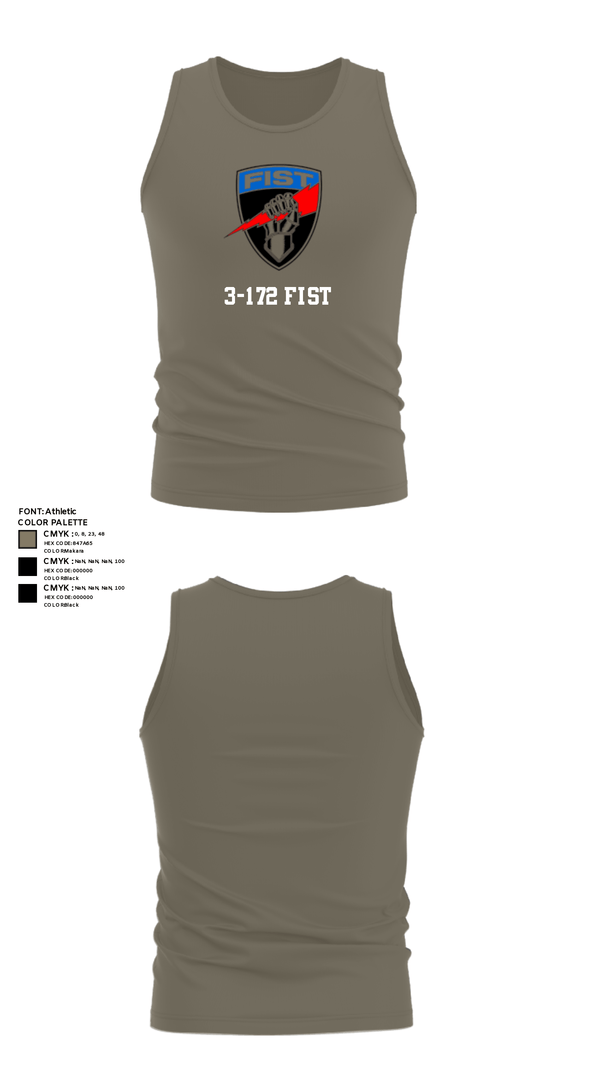 Tank Top, 3-172 FiST, Army, Teamtime, Team time, sublimation, custom sports apparel, team uniforms, spirit wear, spiritwear, sports uniforms, custom shirts, team store, custom team store, fundraiser sports, apparel fundraiser